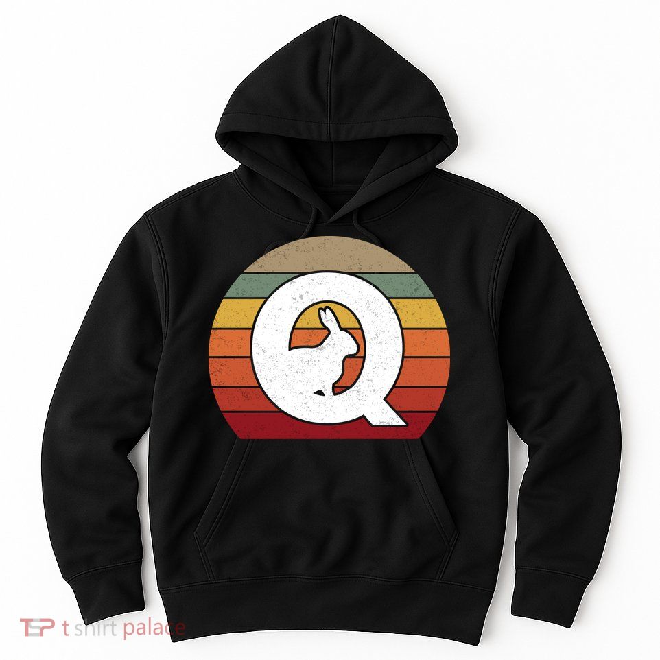 Qanon Conspiracy Rabbit Retro Q Anon Hoodie