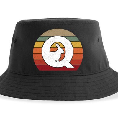 Qanon Conspiracy Rabbit Retro Q Anon Sustainable Bucket Hat