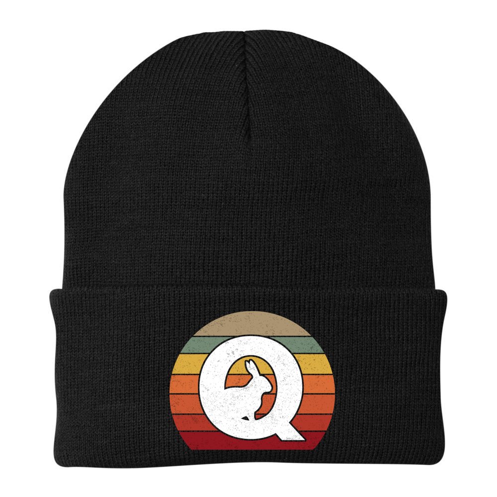 Qanon Conspiracy Rabbit Retro Q Anon Beanie