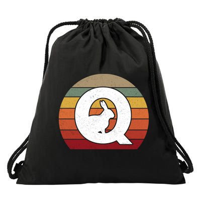 Qanon Conspiracy Rabbit Retro Q Anon Drawstring Bag