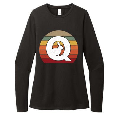 Qanon Conspiracy Rabbit Retro Q Anon Womens CVC Long Sleeve Shirt