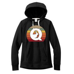 Qanon Conspiracy Rabbit Retro Q Anon Women's Fleece Hoodie