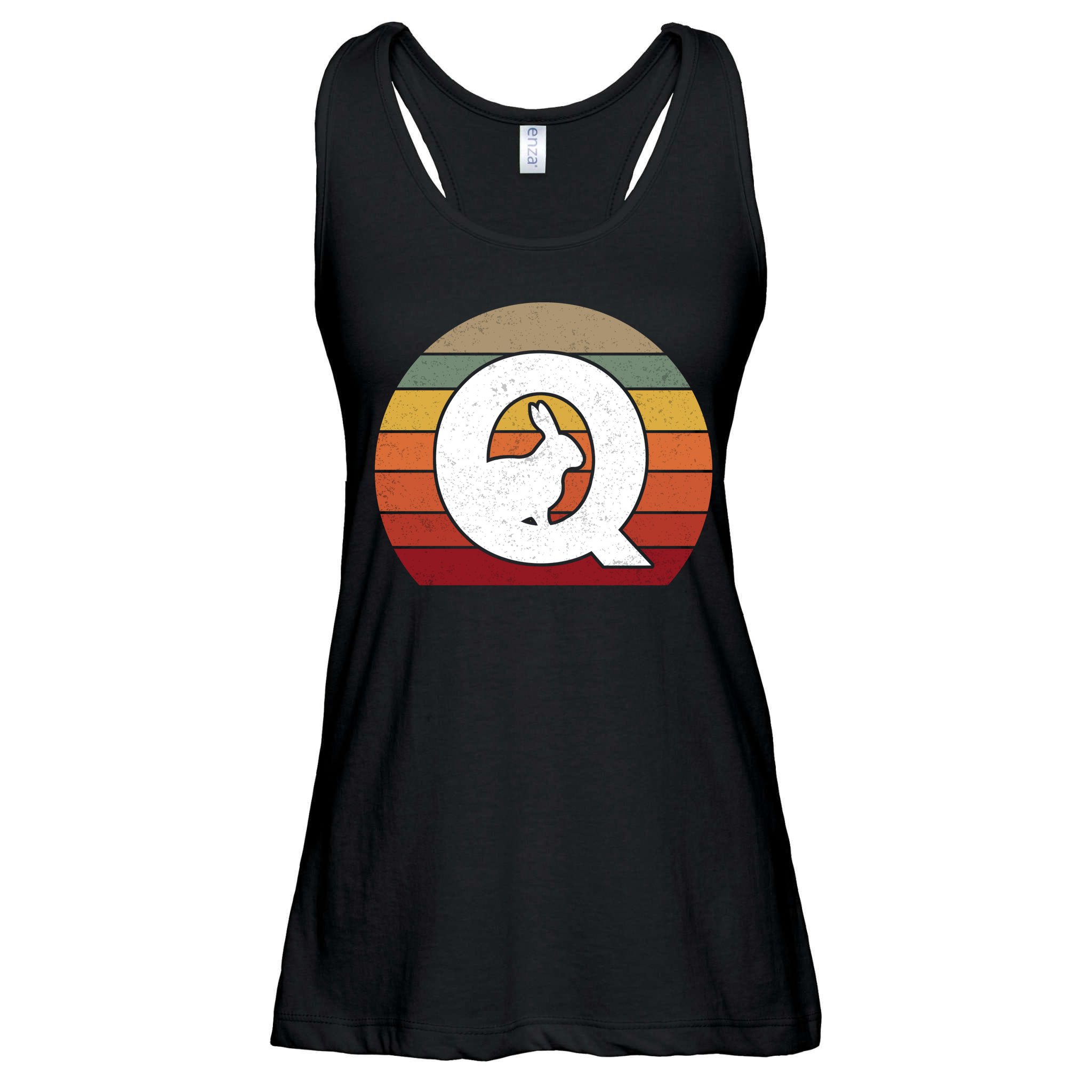 Qanon Conspiracy Rabbit Retro Q Anon Ladies Essential Flowy Tank