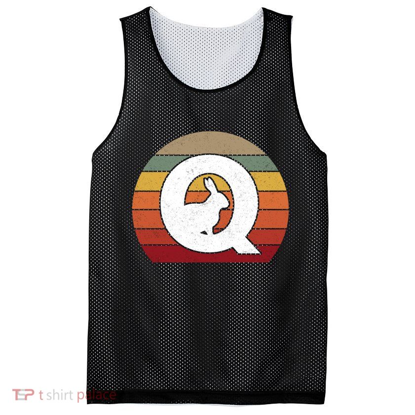 Qanon Conspiracy Rabbit Retro Q Anon Mesh Reversible Basketball Jersey Tank