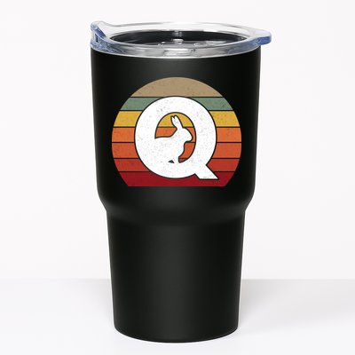 Qanon Conspiracy Rabbit Retro Q Anon Tumbler