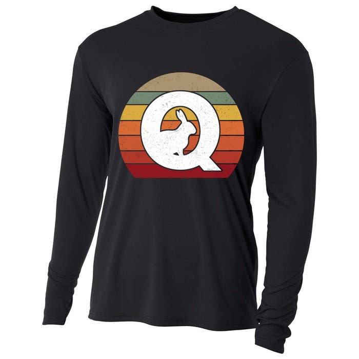 Qanon Conspiracy Rabbit Retro Q Anon Cooling Performance Long Sleeve Crew