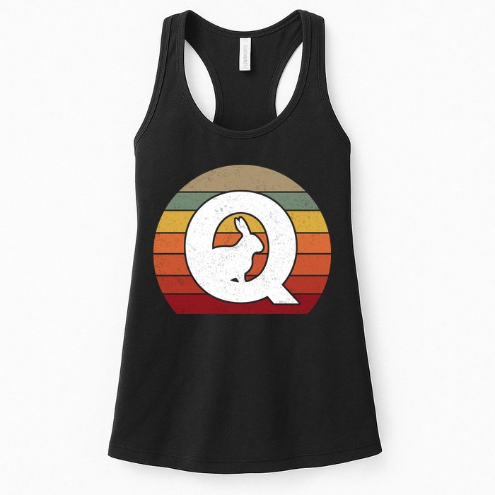Qanon Conspiracy Rabbit Retro Q Anon Womens Tank Top