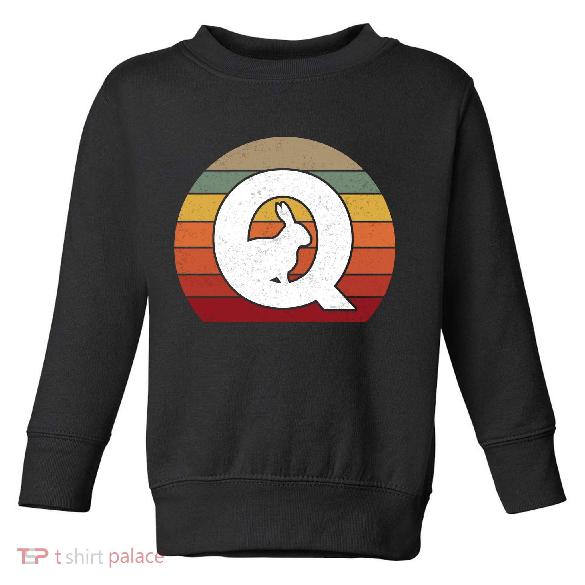 Qanon Conspiracy Rabbit Retro Q Anon Toddler Sweatshirt