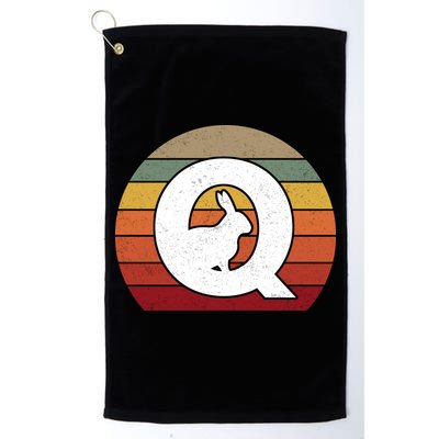 Qanon Conspiracy Rabbit Retro Q Anon Golf Towel
