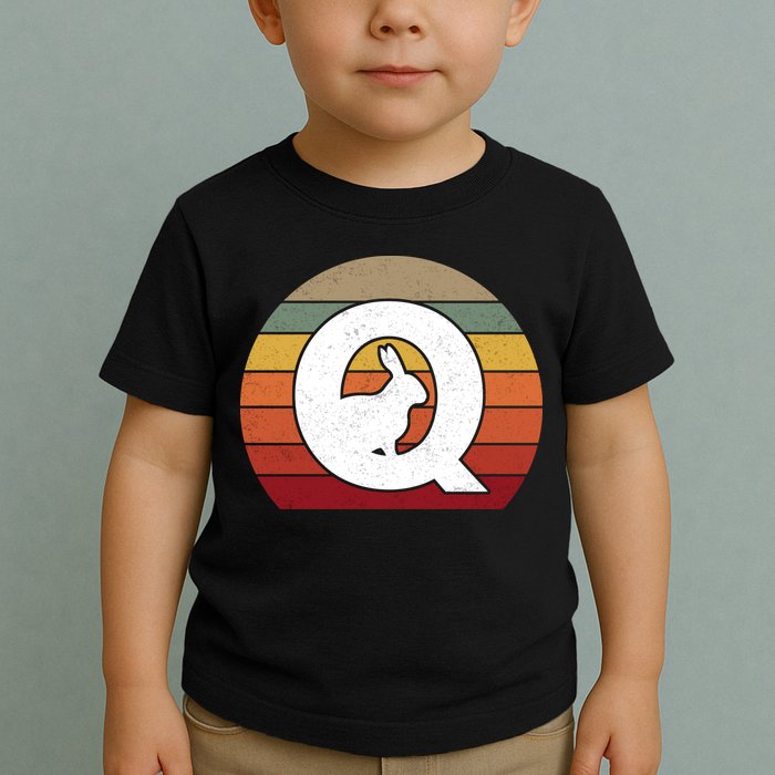 Qanon Conspiracy Rabbit Retro Q Anon Toddler T-Shirt