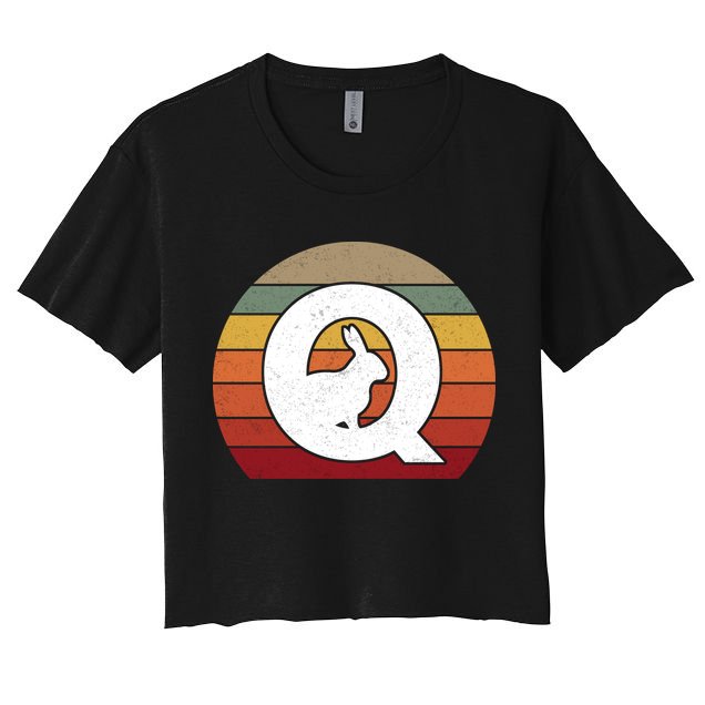 Qanon Conspiracy Rabbit Retro Q Anon Crop Top