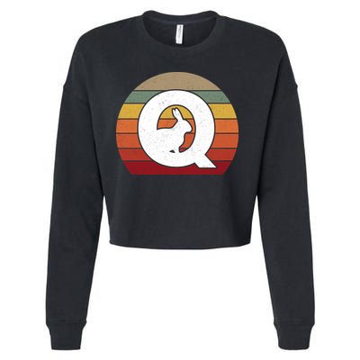 Qanon Conspiracy Rabbit Retro Q Anon Cropped Pullover Crew