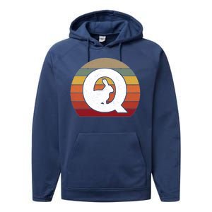 Qanon Conspiracy Rabbit Retro Q Anon Performance Fleece Hoodie