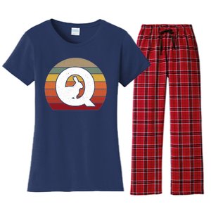 Qanon Conspiracy Rabbit Retro Q Anon Women's Flannel Pajama Set