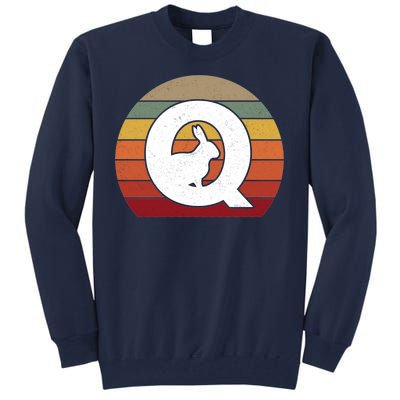 Qanon Conspiracy Rabbit Retro Q Anon Tall Sweatshirt