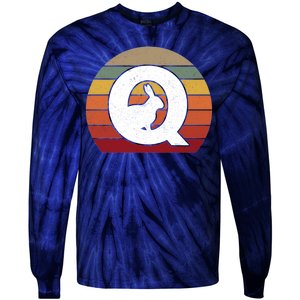 Qanon Conspiracy Rabbit Retro Q Anon Tie-Dye Long Sleeve Shirt