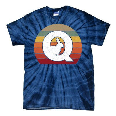 Qanon Conspiracy Rabbit Retro Q Anon Tie-Dye T-Shirt