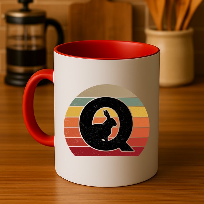 Qanon Conspiracy Rabbit Retro Q Anon Coffee Mug