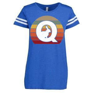 Qanon Conspiracy Rabbit Retro Q Anon Enza Ladies Jersey Football T-Shirt