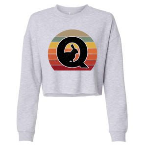 Qanon Conspiracy Rabbit Retro Q Anon Cropped Pullover Crew