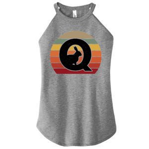 Qanon Conspiracy Rabbit Retro Q Anon Women's Perfect Tri Rocker Tank