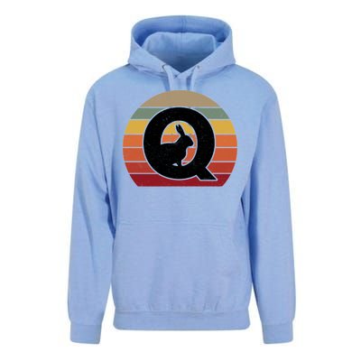 Qanon Conspiracy Rabbit Retro Q Anon Unisex Surf Hoodie