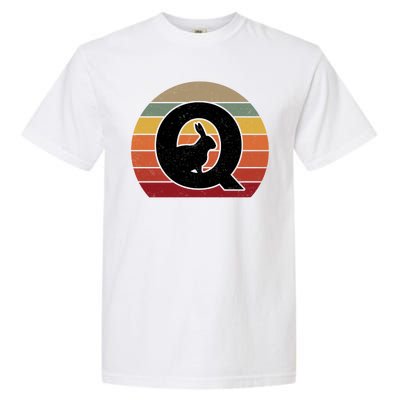 Qanon Conspiracy Rabbit Retro Q Anon Garment-Dyed Heavyweight T-Shirt