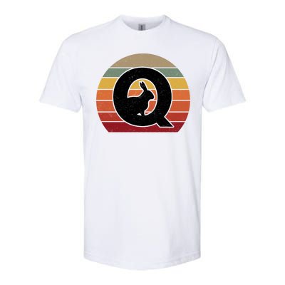 Qanon Conspiracy Rabbit Retro Q Anon Softstyle CVC T-Shirt