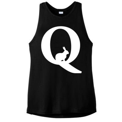 QAnon Rabbit Deep State Ladies PosiCharge Tri-Blend Wicking Tank