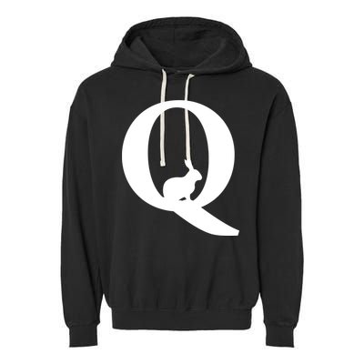 QAnon Rabbit Deep State Garment-Dyed Fleece Hoodie