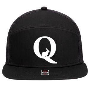 QAnon Rabbit Deep State 7 Panel Mesh Trucker Snapback Hat