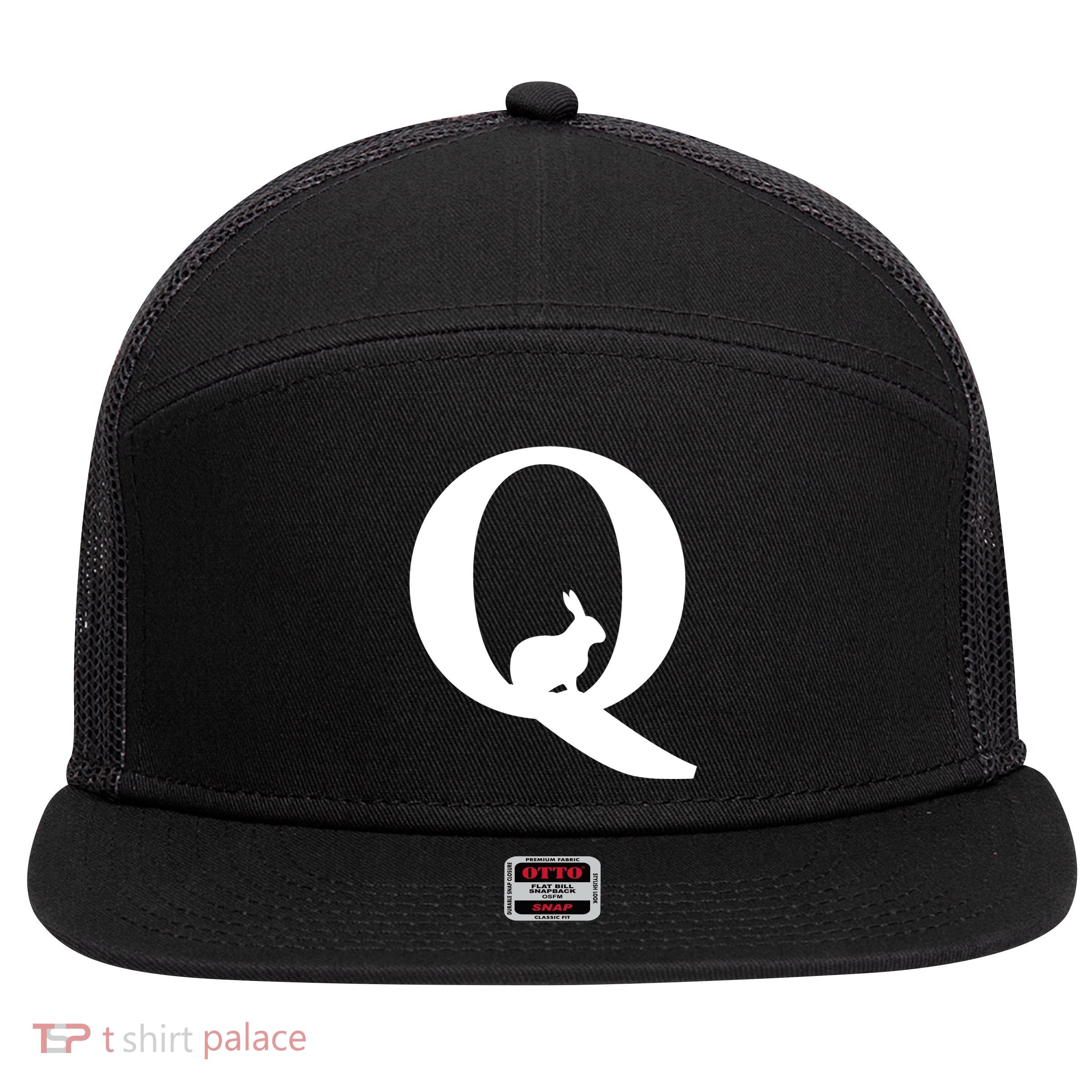 QAnon Rabbit Deep State 7 Panel Mesh Trucker Snapback Hat
