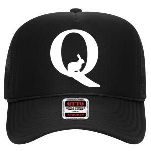 QAnon Rabbit Deep State High Crown Mesh Back Trucker Hat