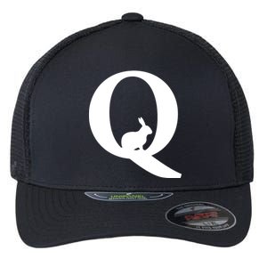 QAnon Rabbit Deep State Flexfit Unipanel Trucker Cap