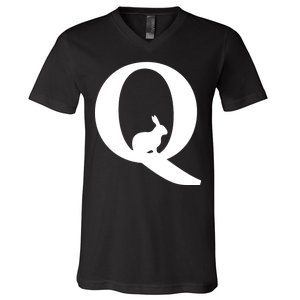 QAnon Rabbit Deep State V-Neck T-Shirt