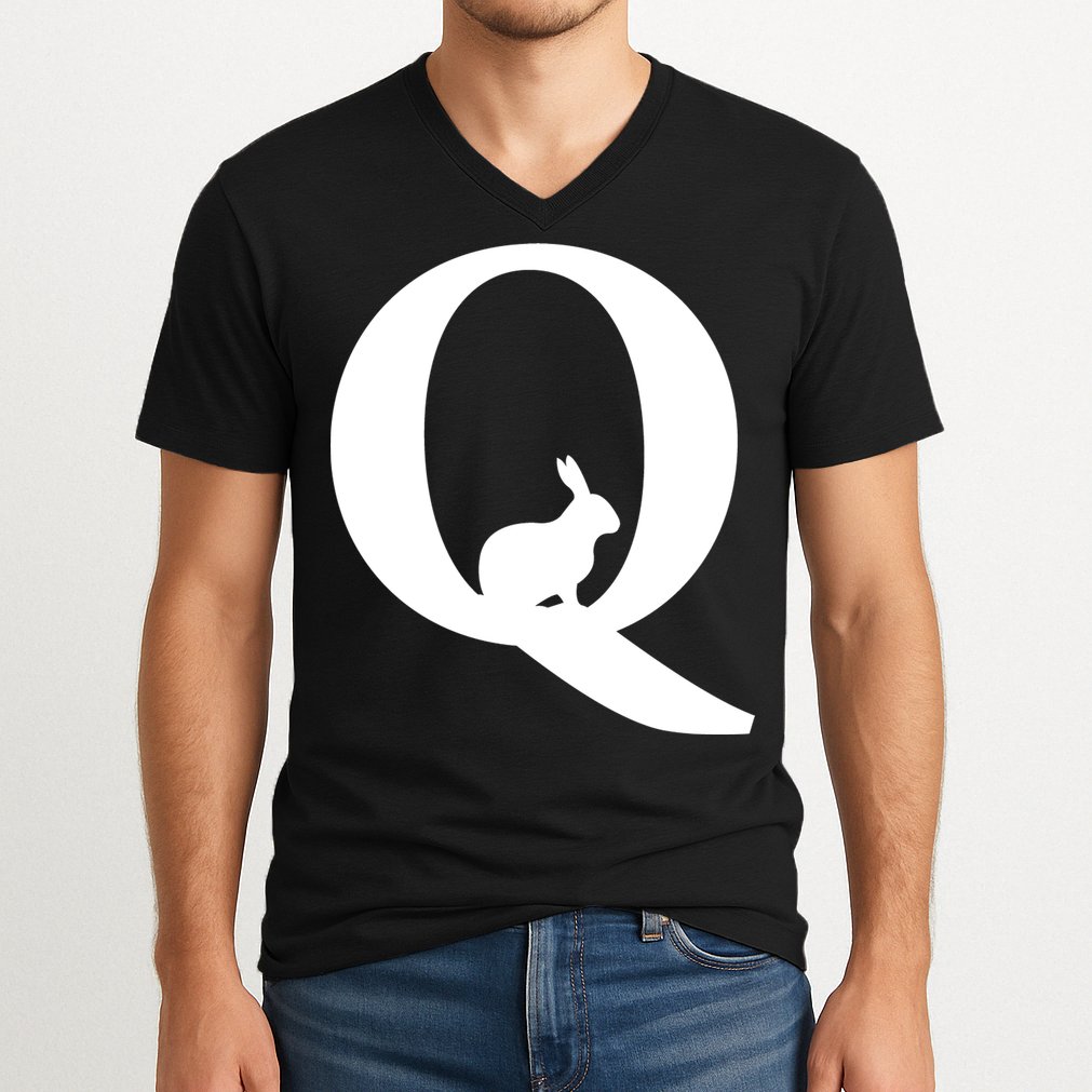 QAnon Rabbit Deep State V-Neck T-Shirt