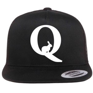 QAnon Rabbit Deep State Flat Bill Trucker Hat