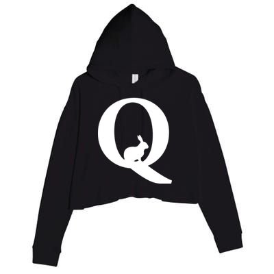 QAnon Rabbit Deep State Crop Fleece Hoodie