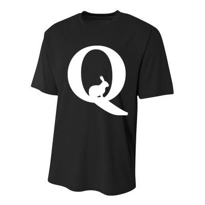 QAnon Rabbit Deep State Youth Performance Sprint T-Shirt