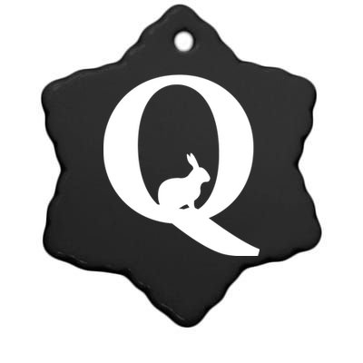 QAnon Rabbit Deep State Ceramic Star Ornament