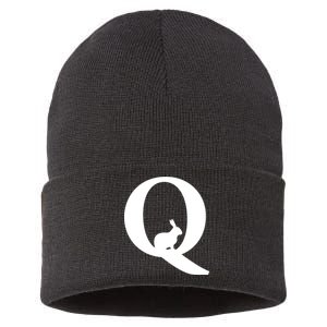 QAnon Rabbit Deep State Sustainable Knit Beanie