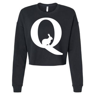 QAnon Rabbit Deep State Cropped Pullover Crew