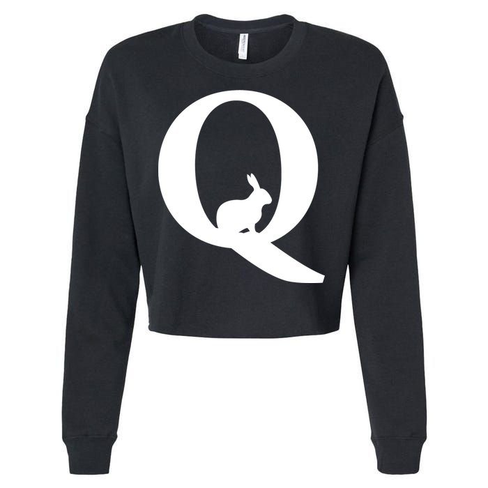 QAnon Rabbit Deep State Cropped Pullover Crew