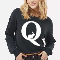 QAnon Rabbit Deep State Cropped Pullover Crew
