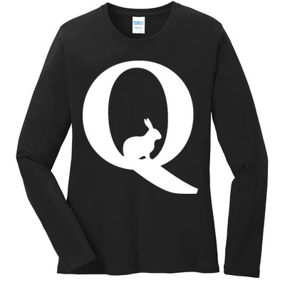 QAnon Rabbit Deep State Ladies Long Sleeve Shirt