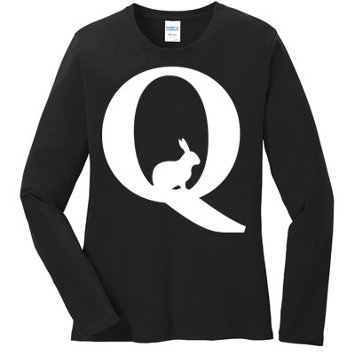 QAnon Rabbit Deep State Ladies Long Sleeve Shirt