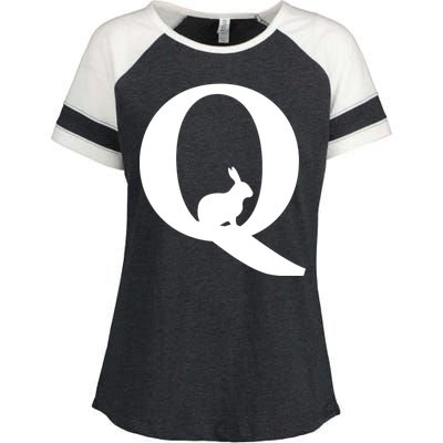 QAnon Rabbit Deep State Enza Ladies Jersey Colorblock Tee