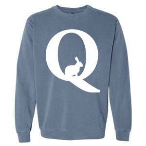 QAnon Rabbit Deep State Garment-Dyed Sweatshirt