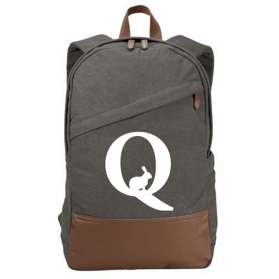 QAnon Rabbit Deep State Cotton Canvas Backpack