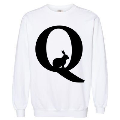 QAnon Rabbit Deep State Garment-Dyed Sweatshirt